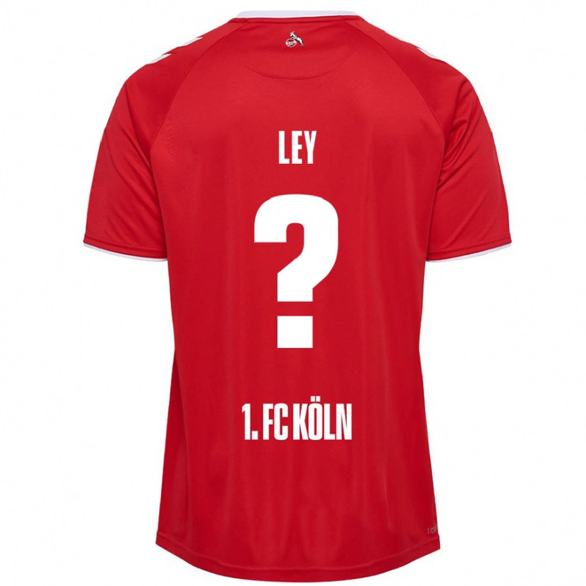 Danxen Niño Camiseta Benjamin Ley #0 Rojo Blanco 2ª Equipación 2024/25 La Camisa