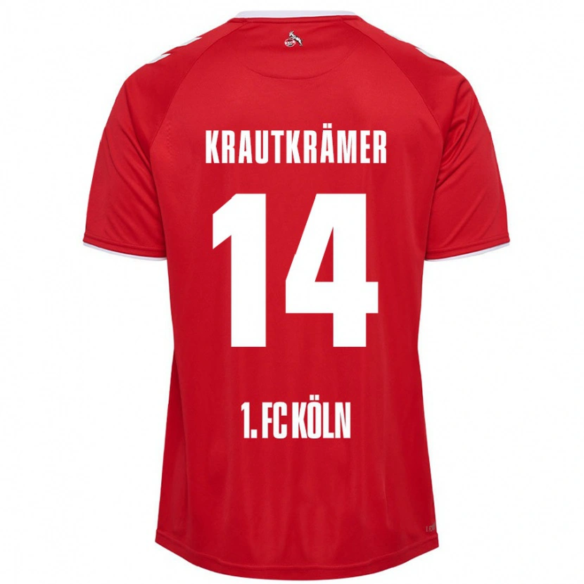 Danxen Niño Camiseta Jakob Krautkrämer #14 Rojo Blanco 2ª Equipación 2024/25 La Camisa