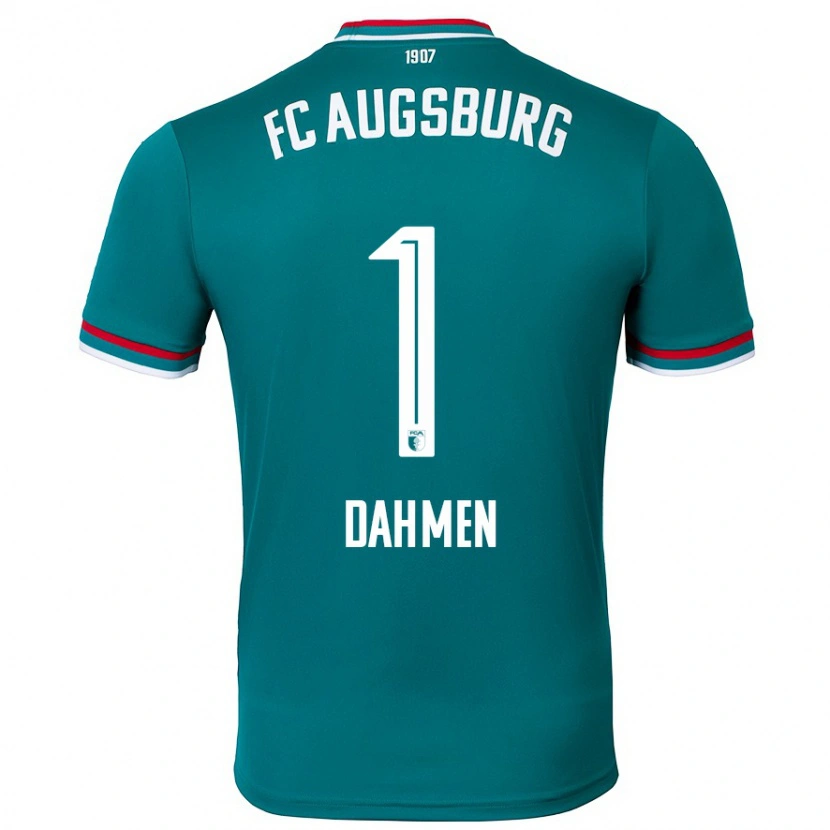 Danxen Niño Camiseta Finn Dahmen #1 Verde Oscuro 2ª Equipación 2024/25 La Camisa