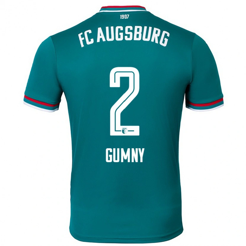 Danxen Niño Camiseta Robert Gumny #2 Verde Oscuro 2ª Equipación 2024/25 La Camisa