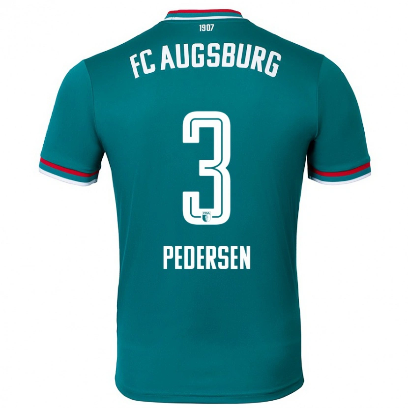 Danxen Niño Camiseta Mads Pedersen #3 Verde Oscuro 2ª Equipación 2024/25 La Camisa