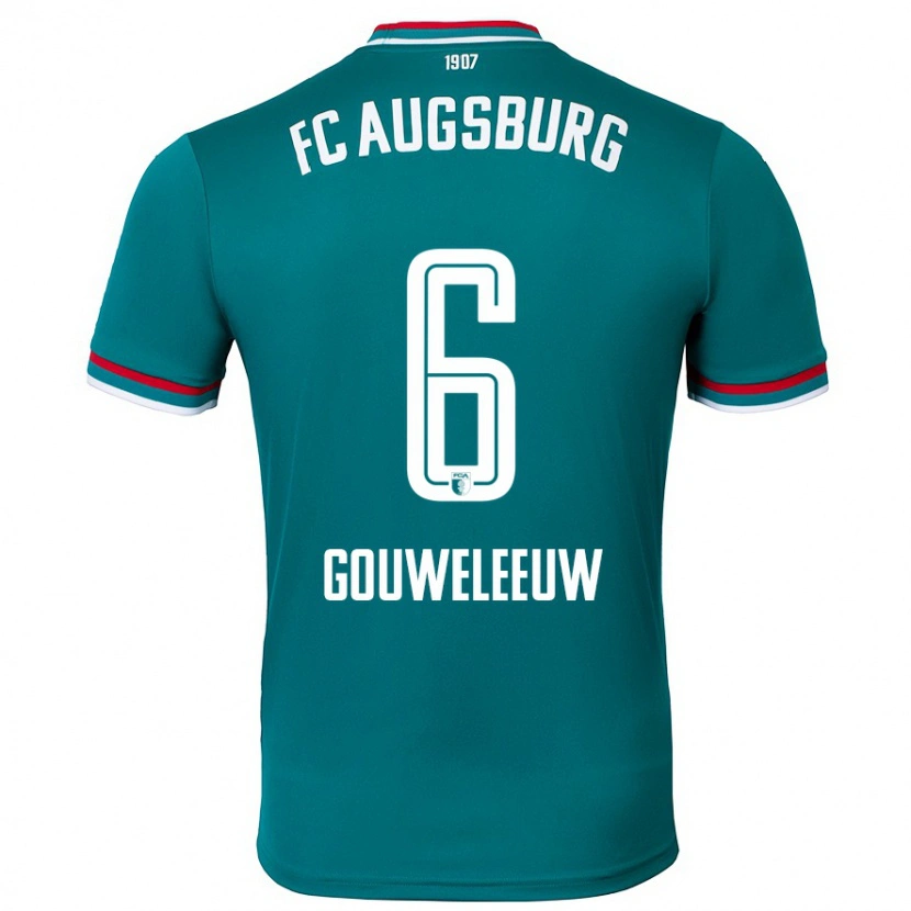 Danxen Niño Camiseta Jeffrey Gouweleeuw #6 Verde Oscuro 2ª Equipación 2024/25 La Camisa