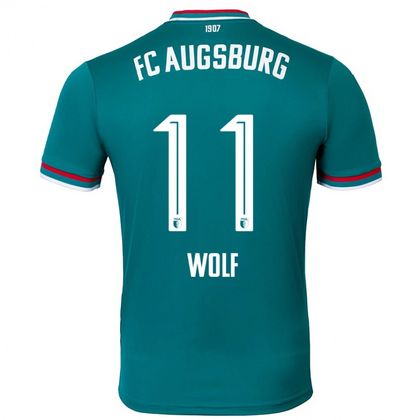 Danxen Niño Camiseta Marius Wolf #11 Verde Oscuro 2ª Equipación 2024/25 La Camisa