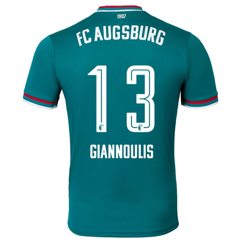 Danxen Niño Camiseta Dimitrios Giannoulis #13 Verde Oscuro 2ª Equipación 2024/25 La Camisa