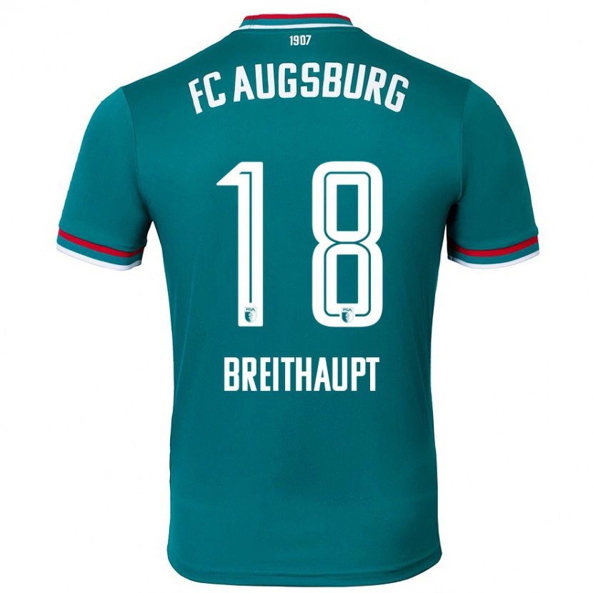 Danxen Niño Camiseta Tim Breithaupt #18 Verde Oscuro 2ª Equipación 2024/25 La Camisa