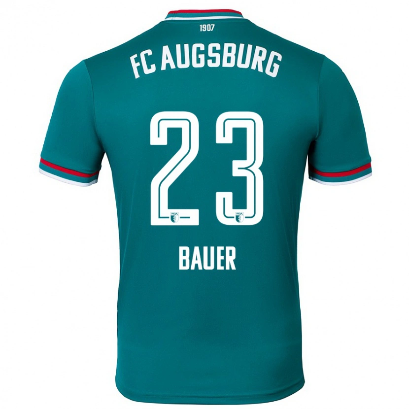 Danxen Niño Camiseta Maximilian Bauer #23 Verde Oscuro 2ª Equipación 2024/25 La Camisa