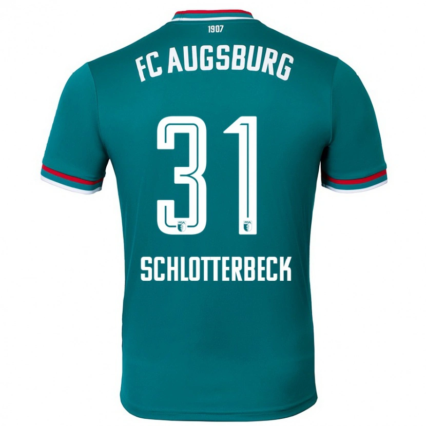 Danxen Niño Camiseta Keven Schlotterbeck #31 Verde Oscuro 2ª Equipación 2024/25 La Camisa