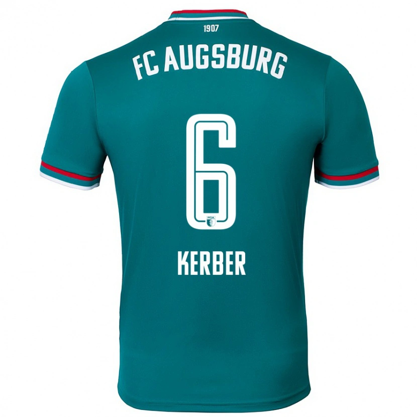 Danxen Niño Camiseta Luca Kerber #6 Verde Oscuro 2ª Equipación 2024/25 La Camisa