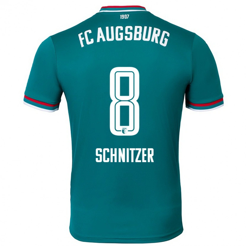 Danxen Niño Camiseta Tim Schnitzer #8 Verde Oscuro 2ª Equipación 2024/25 La Camisa