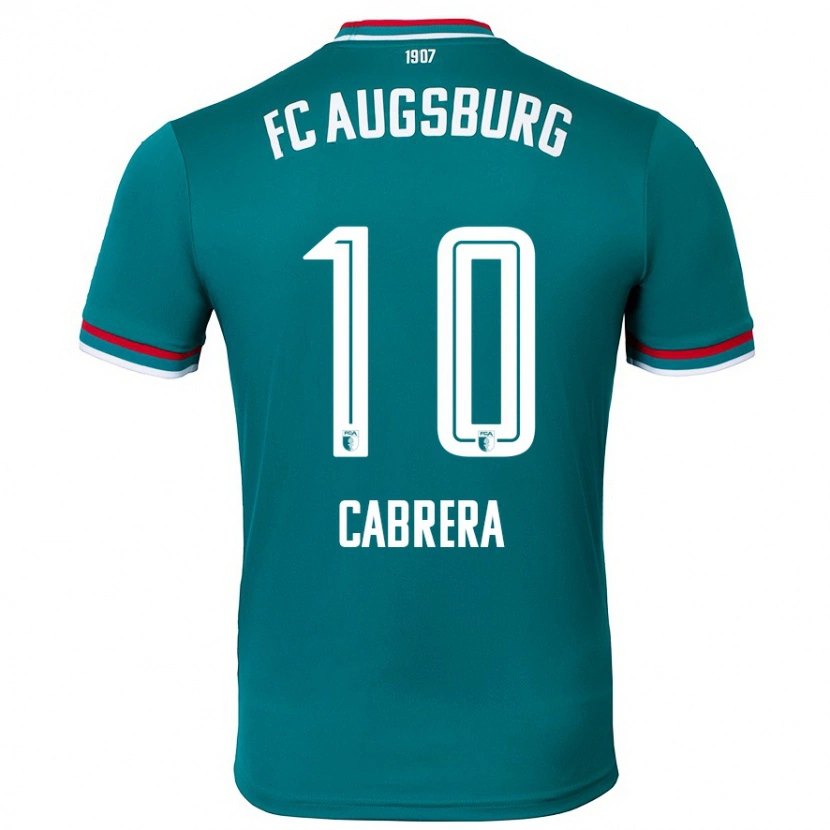 Danxen Niño Camiseta Juan Cabrera #10 Verde Oscuro 2ª Equipación 2024/25 La Camisa