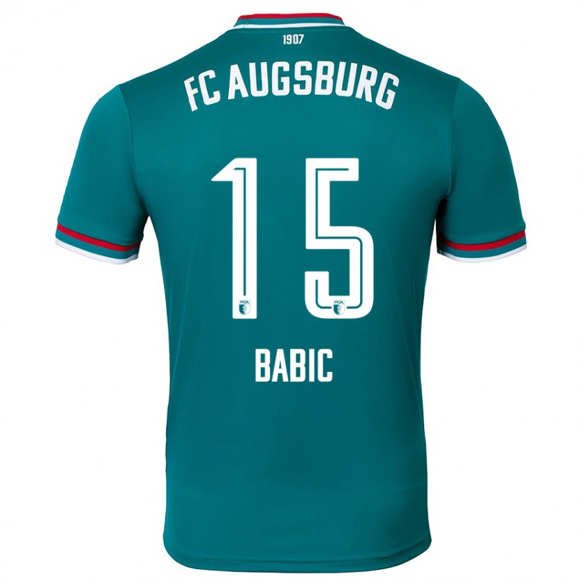 Danxen Niño Camiseta David Babic #15 Verde Oscuro 2ª Equipación 2024/25 La Camisa