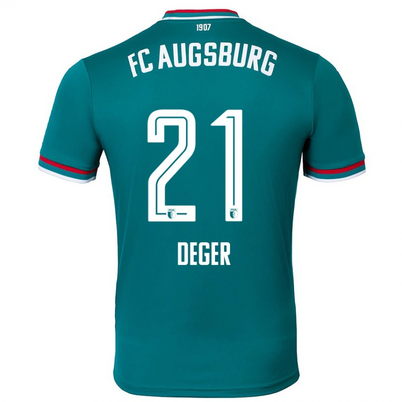 Danxen Niño Camiseta David Deger #21 Verde Oscuro 2ª Equipación 2024/25 La Camisa