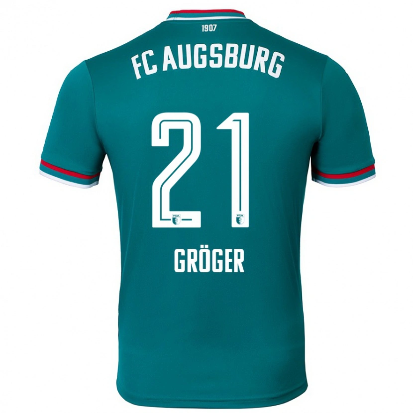 Danxen Niño Camiseta Elias Gröger #21 Verde Oscuro 2ª Equipación 2024/25 La Camisa