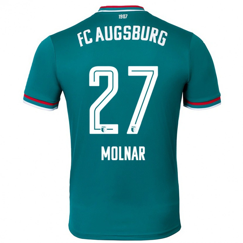 Danxen Niño Camiseta Lars Molnar #27 Verde Oscuro 2ª Equipación 2024/25 La Camisa