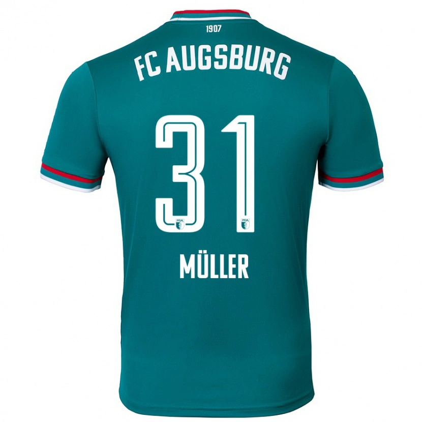 Danxen Niño Camiseta Noah Müller #31 Verde Oscuro 2ª Equipación 2024/25 La Camisa