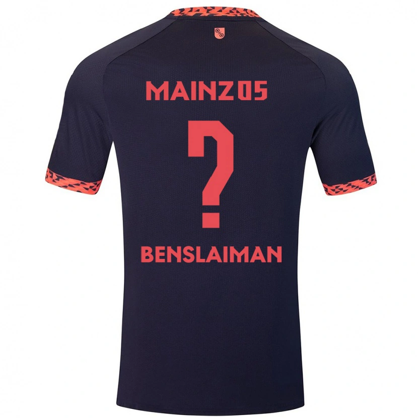 Danxen Niño Camiseta Mohamed Benslaiman #0 Azul Coral Rojo 2ª Equipación 2024/25 La Camisa