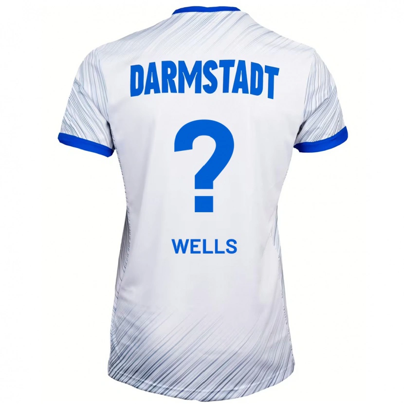 Danxen Niño Camiseta Finnley Wells #0 Blanco Azul 2ª Equipación 2024/25 La Camisa