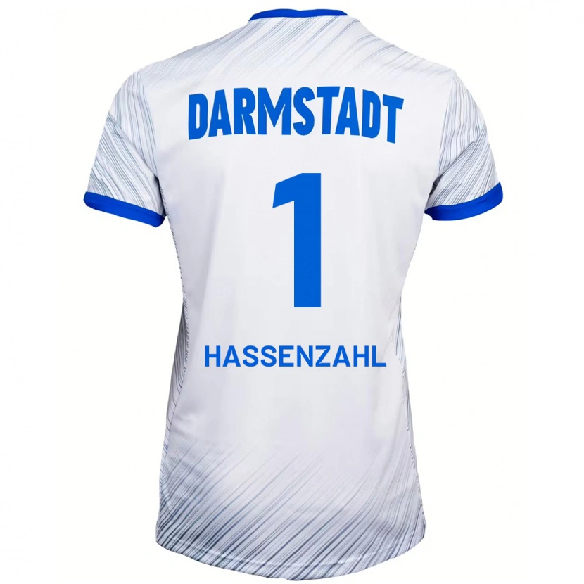 Danxen Niño Camiseta Leon Hassenzahl #1 Blanco Azul 2ª Equipación 2024/25 La Camisa