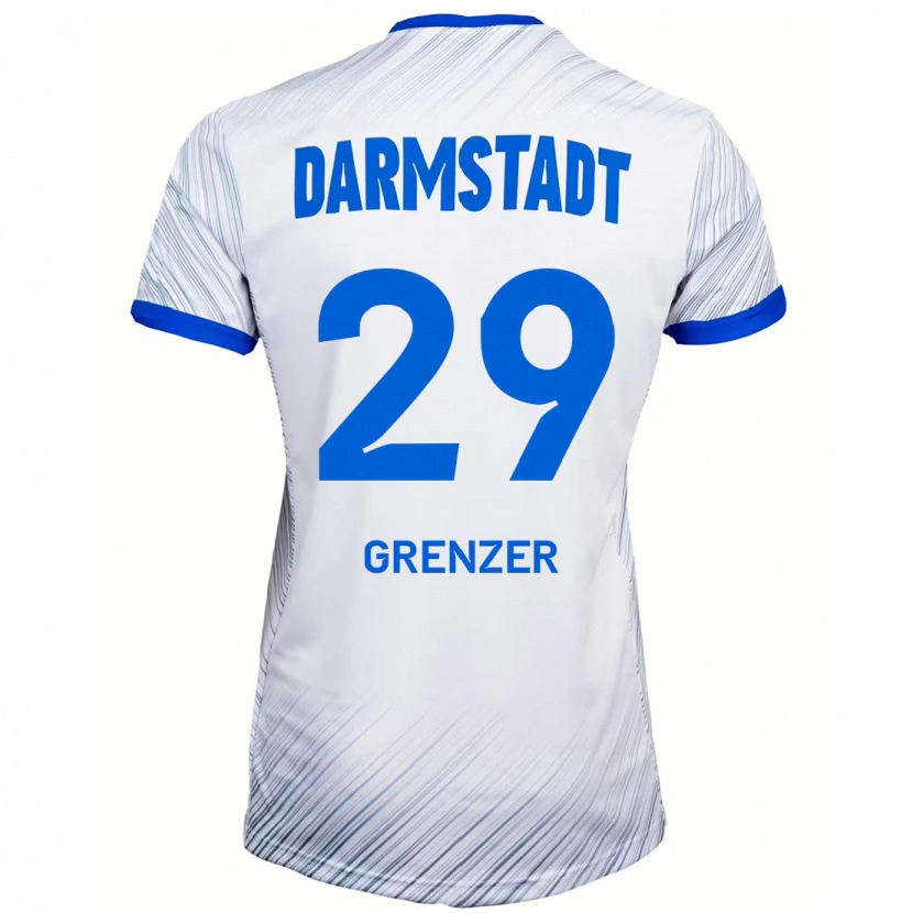 Danxen Niño Camiseta Mika Grenzer #29 Blanco Azul 2ª Equipación 2024/25 La Camisa