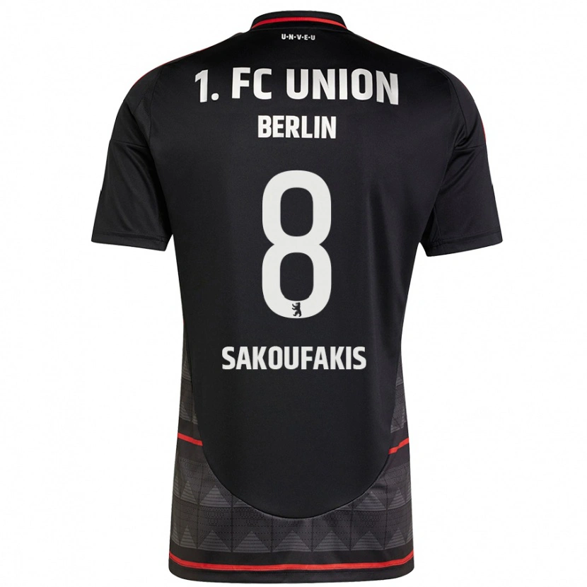 Danxen Niño Camiseta Theodor Sakoufakis #8 Negro 2ª Equipación 2024/25 La Camisa