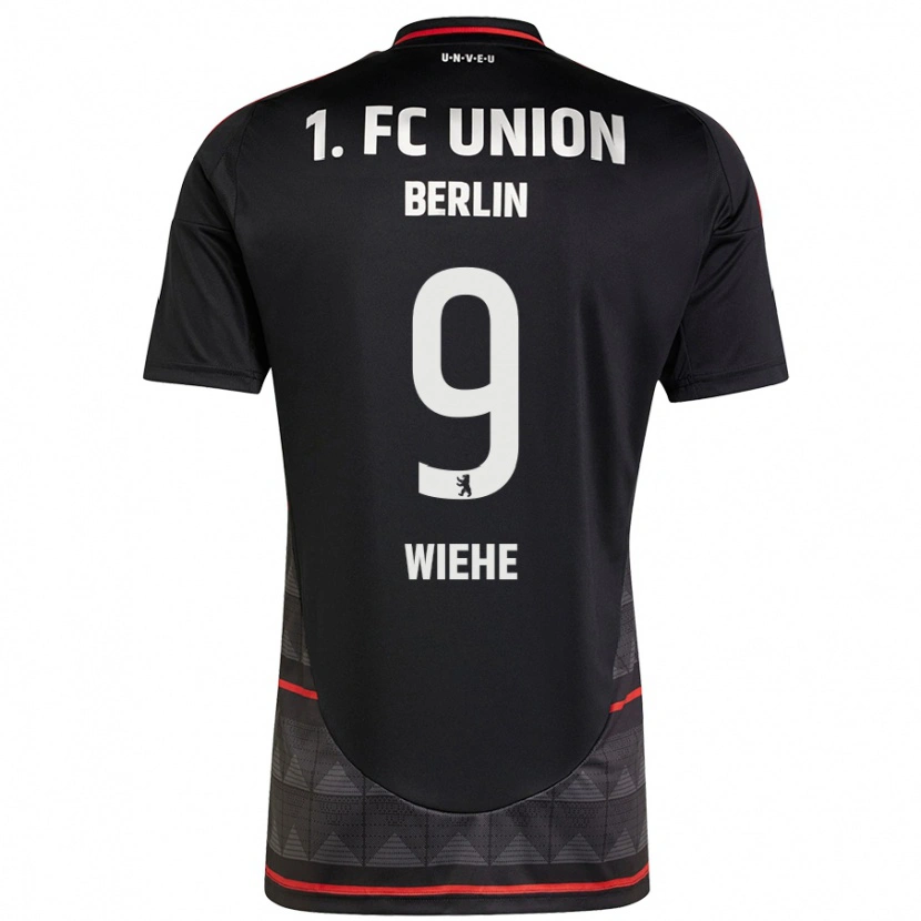 Danxen Niño Camiseta Jakob Wiehe #9 Negro 2ª Equipación 2024/25 La Camisa