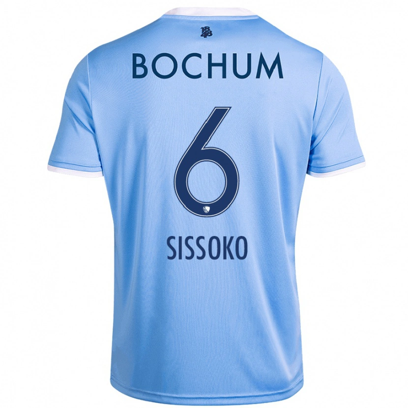 Danxen Niño Camiseta Ibrahima Sissoko #6 Azul Cielo 2ª Equipación 2024/25 La Camisa