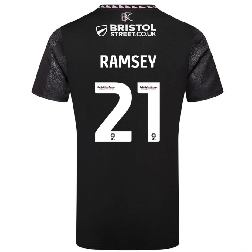 Danxen Niño Camiseta Aaron Ramsey #21 Negro 2ª Equipación 2024/25 La Camisa