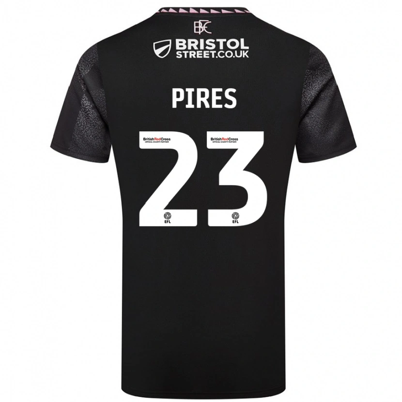 Danxen Niño Camiseta Lucas Pires #23 Negro 2ª Equipación 2024/25 La Camisa