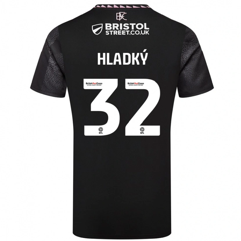 Danxen Niño Camiseta Vaclav Hladky #32 Negro 2ª Equipación 2024/25 La Camisa