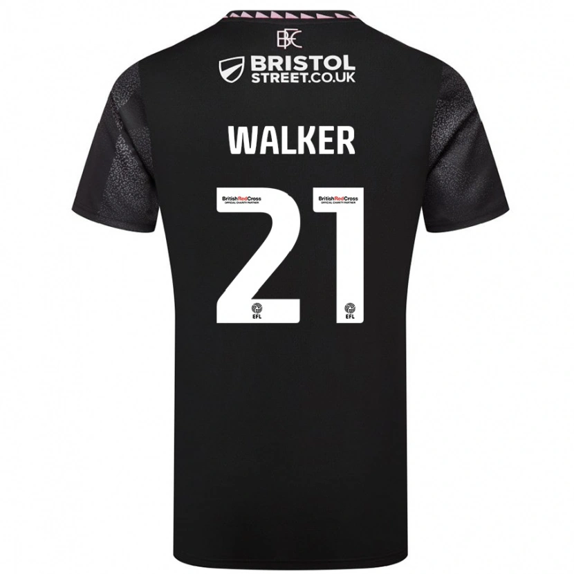 Danxen Niño Camiseta Claudia Walker #21 Negro 2ª Equipación 2024/25 La Camisa