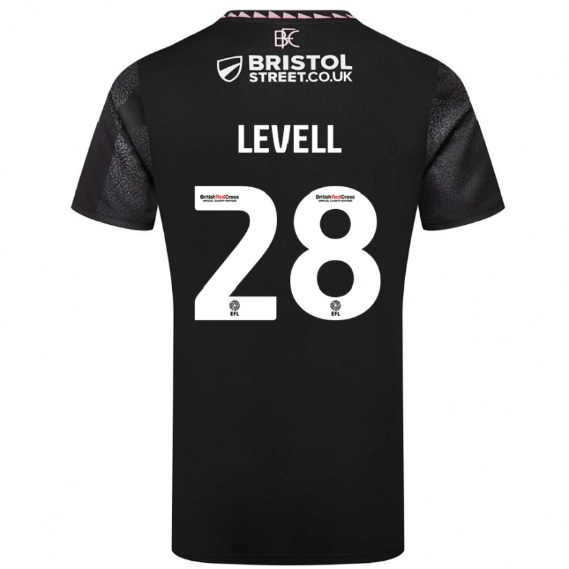 Danxen Niño Camiseta Kirstie Levell #28 Negro 2ª Equipación 2024/25 La Camisa