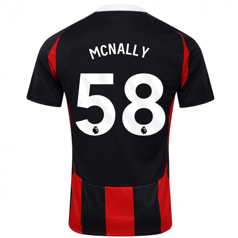 Danxen Niño Camiseta Alfie Mcnally #58 Negro Rojo 2ª Equipación 2024/25 La Camisa