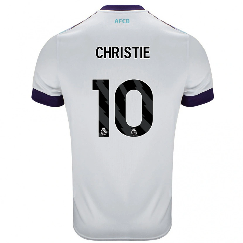 Danxen Niño Camiseta Ryan Christie #10 Blanco Verde Púrpura 2ª Equipación 2024/25 La Camisa