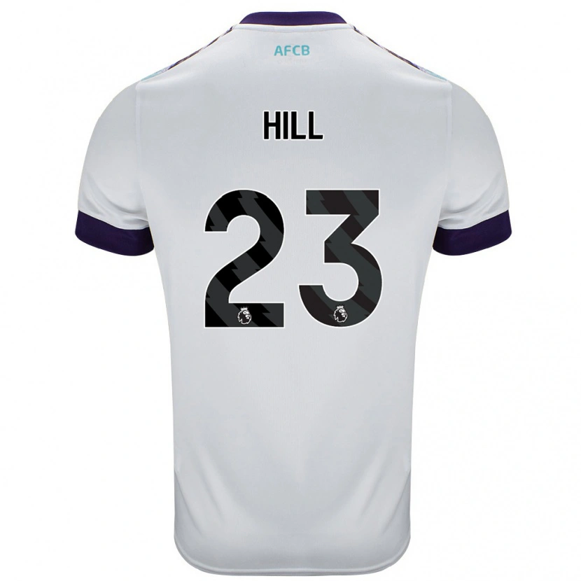 Danxen Niño Camiseta James Hill #23 Blanco Verde Púrpura 2ª Equipación 2024/25 La Camisa