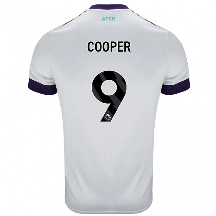 Danxen Niño Camiseta Lucy Cooper #9 Blanco Verde Púrpura 2ª Equipación 2024/25 La Camisa