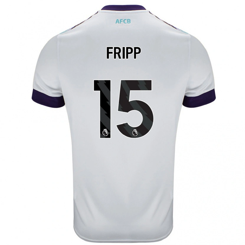 Danxen Niño Camiseta Kelly Fripp #15 Blanco Verde Púrpura 2ª Equipación 2024/25 La Camisa