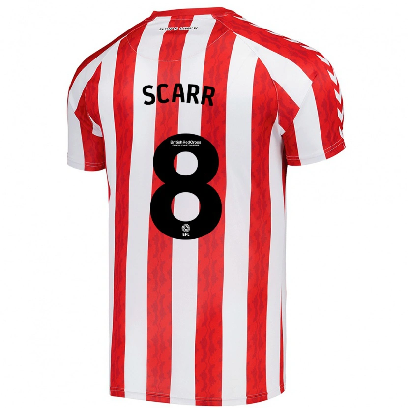 Danxen Hombre Camiseta Emily Scarr #8 Rojo Blanco 1ª Equipación 2024/25 La Camisa