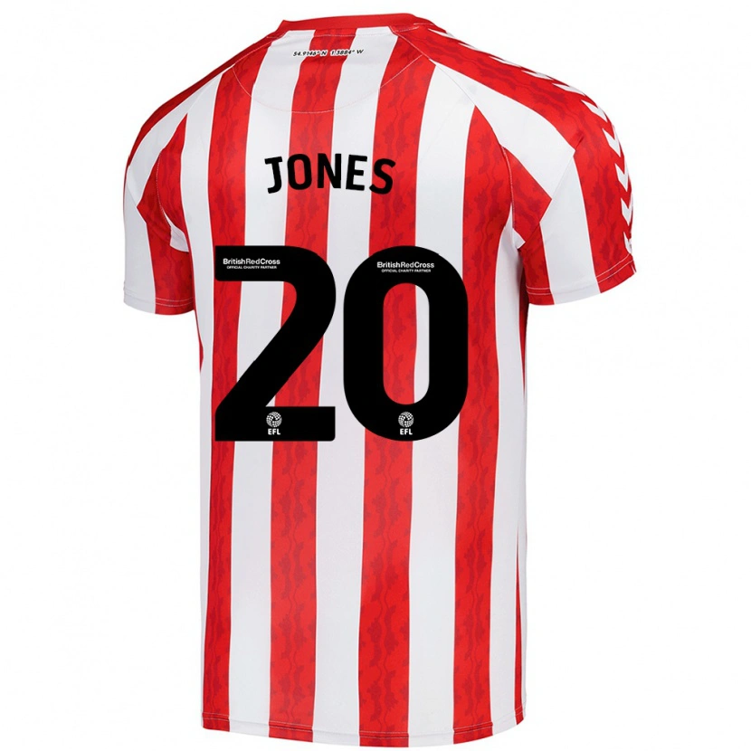 Danxen Hombre Camiseta Ellen Jones #20 Rojo Blanco 1ª Equipación 2024/25 La Camisa