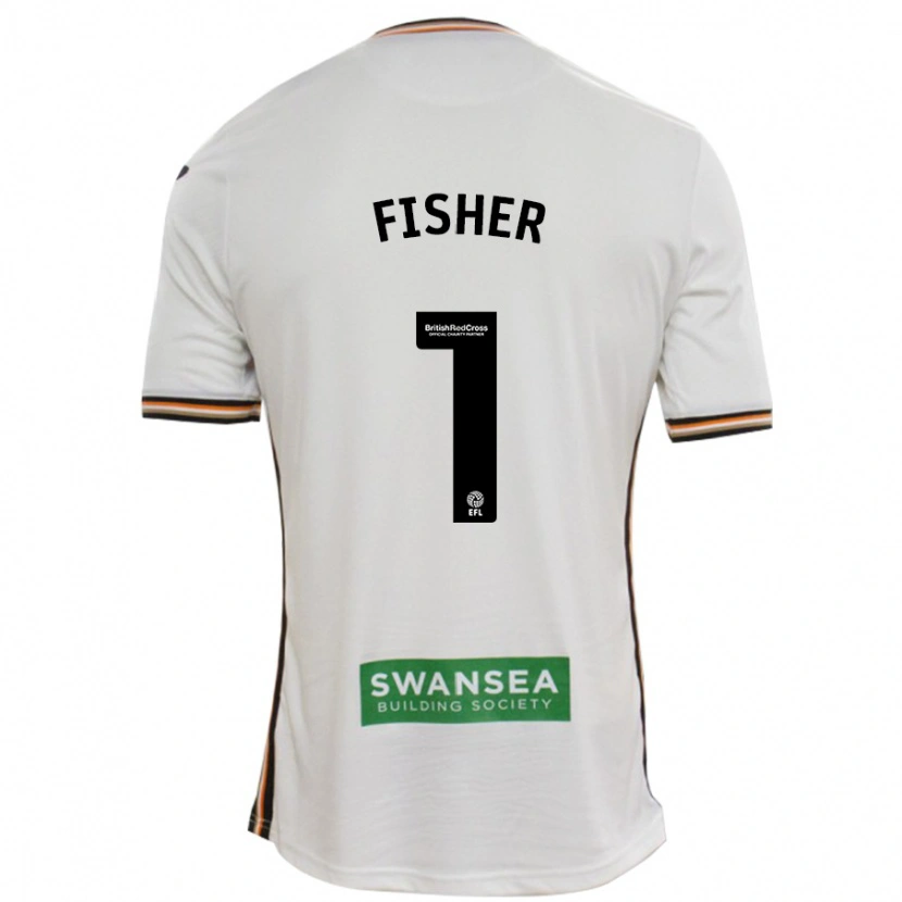 Danxen Hombre Camiseta Andy Fisher #1 Blanco 1ª Equipación 2024/25 La Camisa