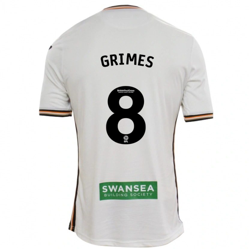 Danxen Hombre Camiseta Matt Grimes #8 Blanco 1ª Equipación 2024/25 La Camisa