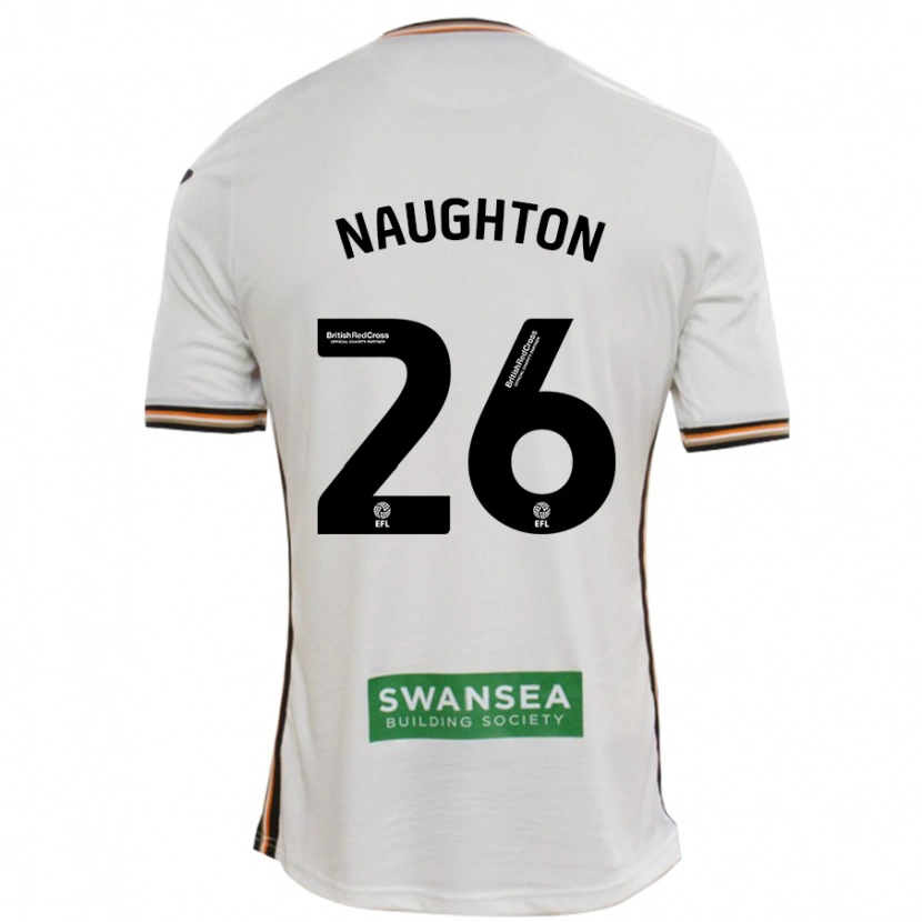 Danxen Hombre Camiseta Kyle Naughton #26 Blanco 1ª Equipación 2024/25 La Camisa