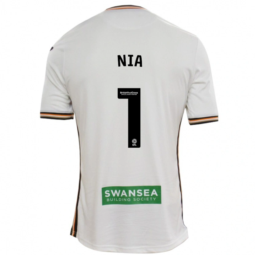 Danxen Hombre Camiseta Ffion Rees Nia #1 Blanco 1ª Equipación 2024/25 La Camisa