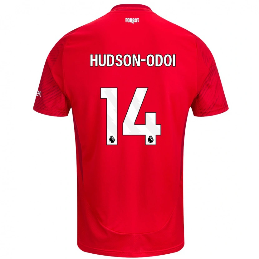 Danxen Hombre Camiseta Callum Hudson-Odoi #14 Rojo Blanco 1ª Equipación 2024/25 La Camisa