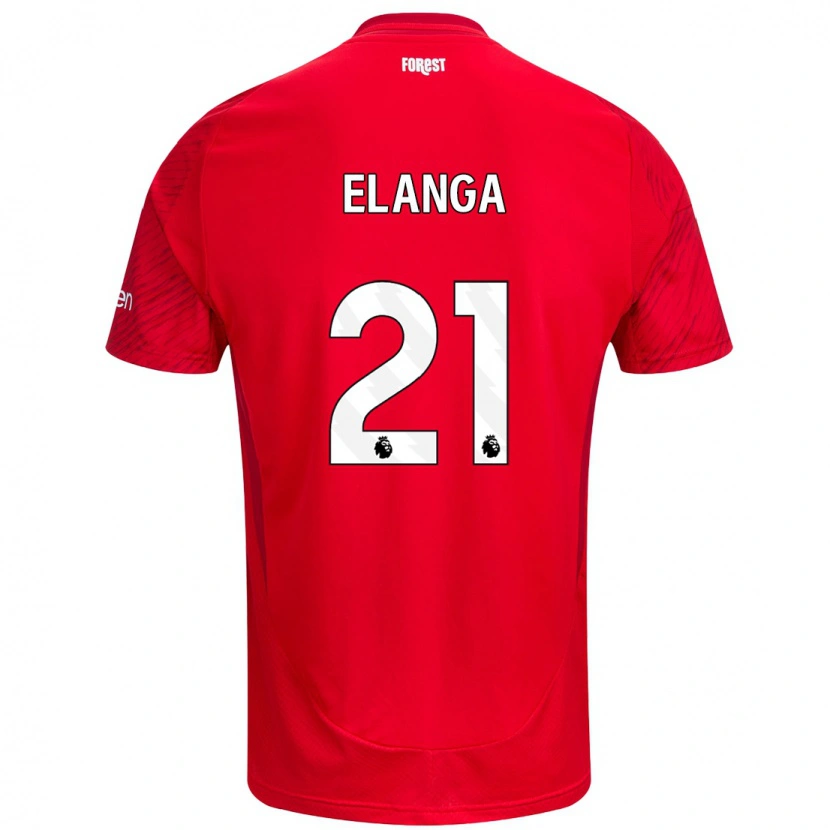 Danxen Hombre Camiseta Anthony Elanga #21 Rojo Blanco 1ª Equipación 2024/25 La Camisa