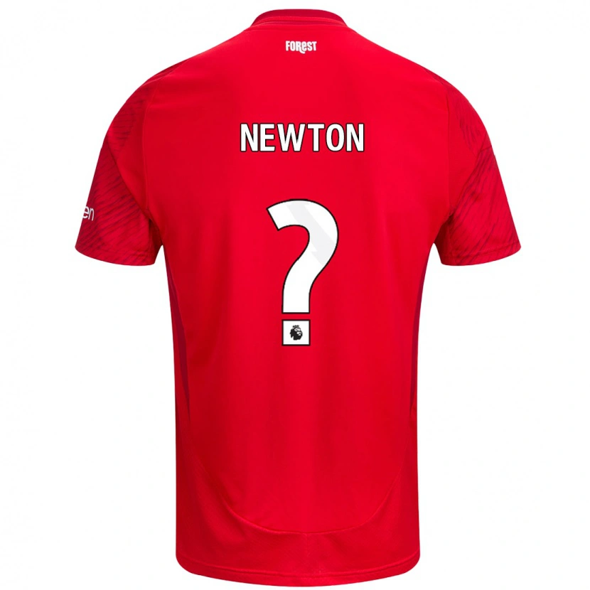 Danxen Hombre Camiseta Jamie Newton #0 Rojo Blanco 1ª Equipación 2024/25 La Camisa