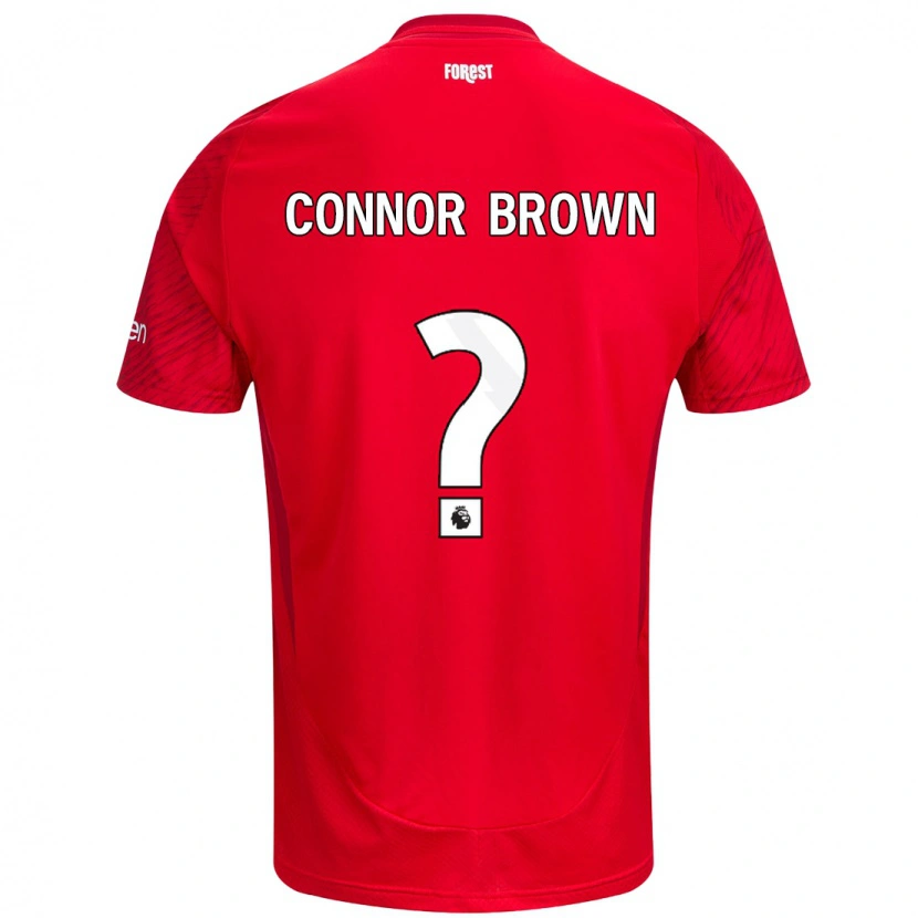 Danxen Hombre Camiseta Connor Brown #0 Rojo Blanco 1ª Equipación 2024/25 La Camisa