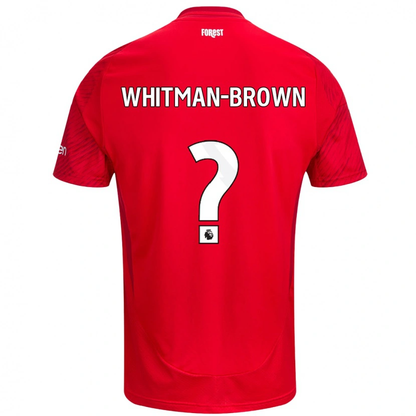 Danxen Hombre Camiseta Chae Whitman-Brown #0 Rojo Blanco 1ª Equipación 2024/25 La Camisa