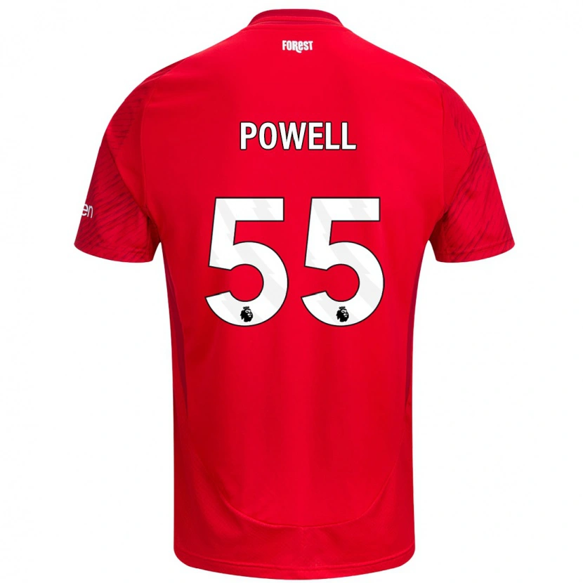 Danxen Hombre Camiseta Josh Powell #55 Rojo Blanco 1ª Equipación 2024/25 La Camisa