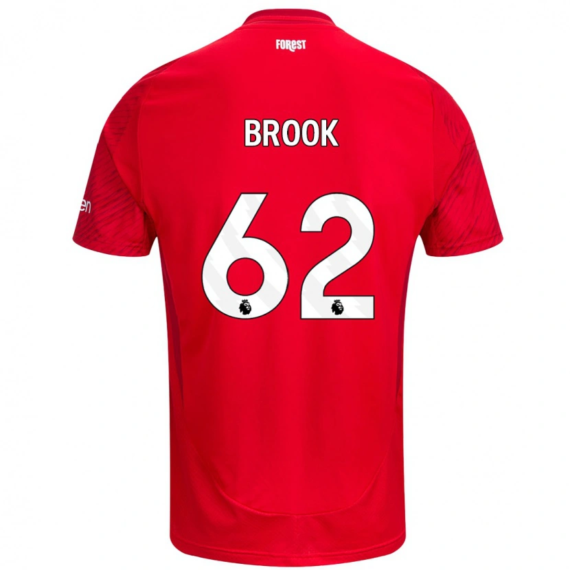 Danxen Hombre Camiseta Will Brook #62 Rojo Blanco 1ª Equipación 2024/25 La Camisa