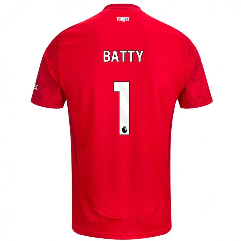 Danxen Hombre Camiseta Emily Batty #1 Rojo Blanco 1ª Equipación 2024/25 La Camisa